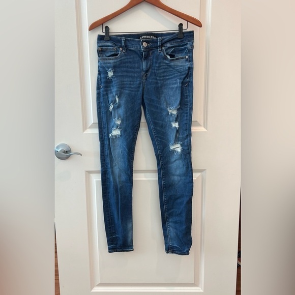 Express Jeans Leggings Mid Rise - Picture 1 of 12